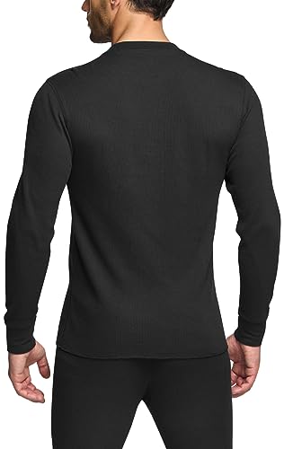 31-4hKEWRpL.jpg Men's Long Sleeve Thermal Underwear Tops, Midweight Waffle Shirt, Winter Cold Weather Thermal Shirts
