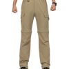 Men's Convertible Hiking Pants Waterproof Quick Dry Zip-Off Lightweight Tactical Multi-Pocket Outdoor Fishing Safari Trousers