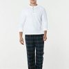 Men's 100% Cotton Plaid Flannel Pajama Pants, Brushed Soft Lounge & Sleep PJ Bottoms with Pockets