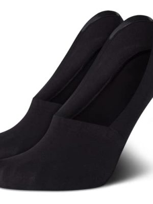 Men's Socks - Non-Slip Ultra Low Cut Liner Socks with Silicon Heel Grip (2 Pack)