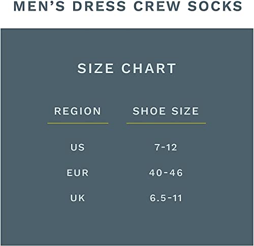 310NxjGnpL.jpg Mens Dress Socks - Breathable Comfort Stretch Crew-Length Work Socks for Men for Business Formal Wear (Sizes: 7-12)