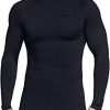 Men's Thermal Long Sleeve Compression Shirts, Mock/Turtleneck Winter Sports Running Base Layer Top