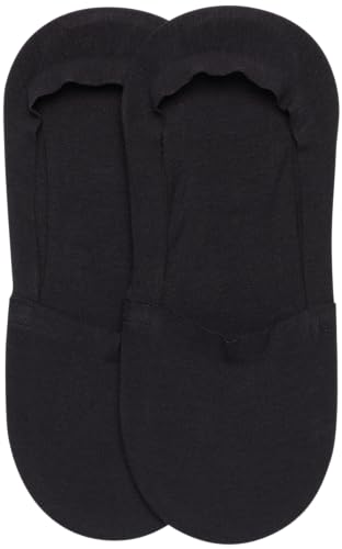 Men's Socks - Non-Slip Ultra Low Cut Liner Socks with Silicon Heel Grip (2 Pack)