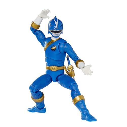 Lightning Collection Wild Force Blue Ranger 6-Inch Premium Collectible Action Figure Toy, Multiple Accessories, Kids 4 and Up