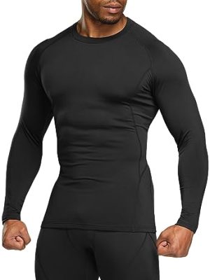318ITUbtDVL.jpg Men's Thermal Long Sleeve Compression Shirts, Athletic Base Layer Top, Winter Gear Running T-Shirt