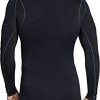 Men's Thermal Long Sleeve Compression Shirts, Mock/Turtleneck Winter Sports Running Base Layer Top