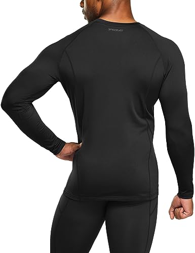 Men's Thermal Long Sleeve Compression Shirts, Athletic Base Layer Top, Winter Gear Running T-Shirt