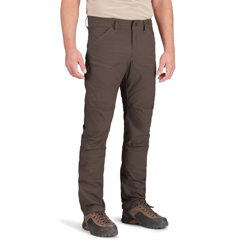 Rise Men's Technical Outdoor Hiking Cargo Pants Water Resistant Lightweight Cotton Nylon Work Pants for Men 8 Pockets