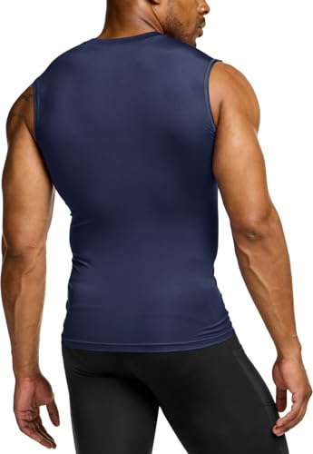Men's Sleeveless Workout Shirts, Dry Fit Running Compression Cutoff Shirts, Athletic Training Tank Top