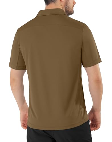 31EJpXyjhNL.jpg Men's Polo Shirts Quick Dry Performance Tactical Shirt Collared Golf Shirts Short Sleeve Casual Work Polos