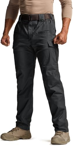 31H6YHBLsEL.jpg Men's Flex Stretch Tactical Pants, Water Resistant Ripstop Cargo Pants, Lightweight EDC Outdoor Work Hiking Pants