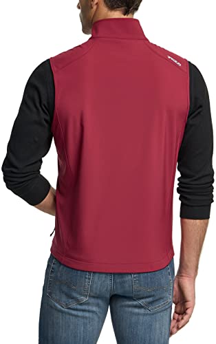 Men's Sleeveless Softshell Vest, Full-Zip Windbreaker Vest, Outdoor Golf Travel Hiking Vest