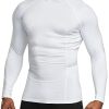 Men's Thermal Long Sleeve Compression Shirts, Mock/Turtleneck Winter Sports Running Base Layer Top