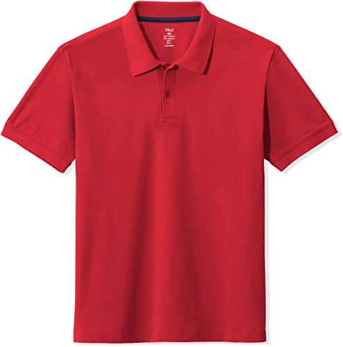 Men's Cotton Pique Polo Shirts, Classic Fit Short Sleeve Solid Casual Shirts, Performance Stretch Golf Shirt
