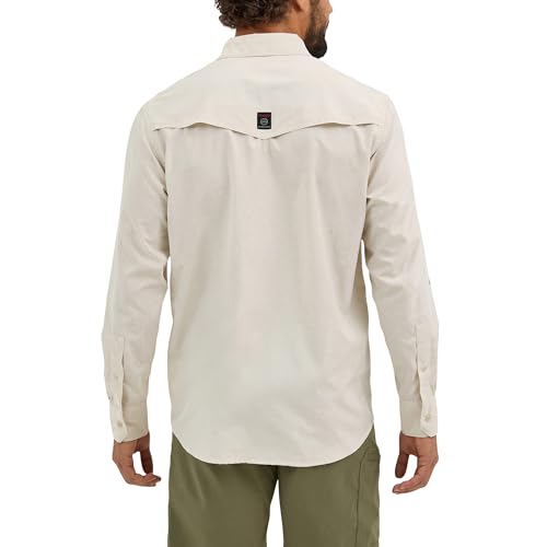 Wrangler Men's Short Sleeve  Drover Utility Shirt 112360557 (US, Alpha, X-Large, Regular, Regular, Pelican)