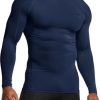 31PBdUQD1YL.jpg Men's UPF 50+ Mock Long Sleeve Compression Shirts, Athletic Workout Shirt, Base Layer for Water Sports