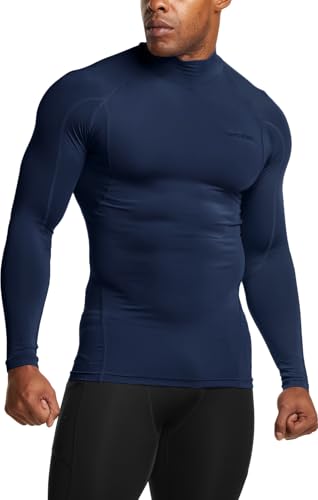 31PBdUQD1YL.jpg Men's UPF 50+ Mock Long Sleeve Compression Shirts, Athletic Workout Shirt, Base Layer for Water Sports