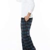 Men's 100% Cotton Plaid Flannel Pajama Pants, Brushed Soft Lounge & Sleep PJ Bottoms with Pockets