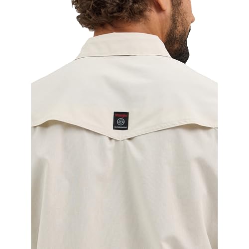 Wrangler Men's Short Sleeve  Drover Utility Shirt 112360557 (US, Alpha, X-Large, Regular, Regular, Pelican)