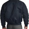 Men's Casual Bomber Jacket, Outdoor Fall/Winter Zip-Up Windbreaker, Water Resistant Padded MA-1 Flight Jacket with Pocket