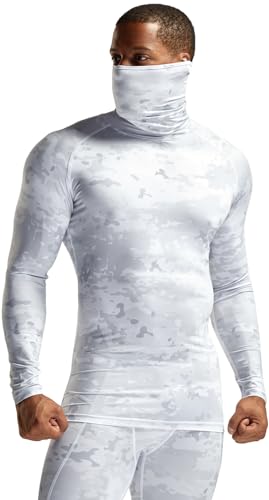 31X-RwoO9vL.jpg Men's UPF 50+ Mock Long Sleeve Compression Shirts, Athletic Workout Shirt, Base Layer for Water Sports