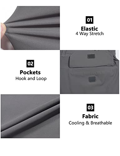 Men's Stretch Convertible Pants Zip-Off Lightweight Quick-Dry Hiking Fishing Travel Pants
