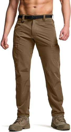 31YUBRWyHeL.jpg Men's Quick Dry Tactical Pants, Water Resistant Outdoor Pants, Lightweight Stretch Cargo Work Hiking Pants
