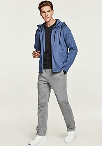 Men's Fleece Hiking Sweatpants, Thermal Regular Fit Sports Athletic Pants, Running Pants with Pockets