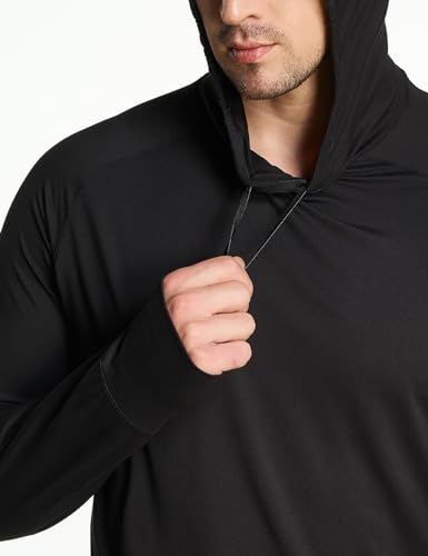 Men's UPF50+ Sun Protection Shirts, Quick Dry Long Sleeve Rash Guard, Athletic Running Workout Fishing Cooling Shirts