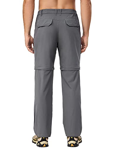 Men's Stretch Convertible Pants Zip-Off Lightweight Quick-Dry Hiking Fishing Travel Pants