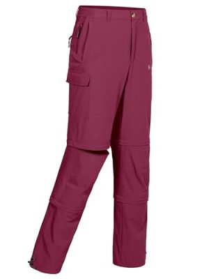Men's Stretch Convertible Pants, Zip-Off Quick-Dry Hiking Pants, UV Protection, Lightweight