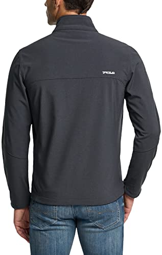 Men's Full-Zip Softshell Winter Jacket, Waterproof Fleece Lined Athletic Jacket, Outdoor Sport Windproof Jackets