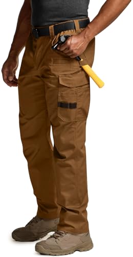 Men's Quick Dry Work Pants, Water Resistant Outdoor Tactical Pants, Lightweight Stretch Cargo Hiking Pants