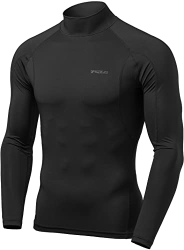 31dMR7CIzL.jpg Men's UPF 50+ Mock Long Sleeve Compression Shirts, Athletic Workout Shirt, Base Layer for Water Sports