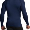 31dfQw5jRYL.jpg Men's UPF 50+ Mock Long Sleeve Compression Shirts, Athletic Workout Shirt, Base Layer for Water Sports