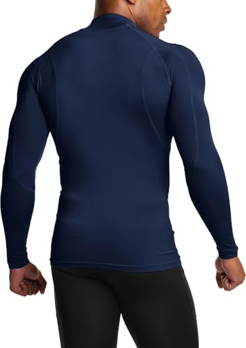 31dfQw5jRYL.jpg Men's UPF 50+ Mock Long Sleeve Compression Shirts, Athletic Workout Shirt, Base Layer for Water Sports