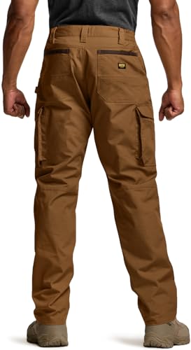 Men's Quick Dry Work Pants, Water Resistant Outdoor Tactical Pants, Lightweight Stretch Cargo Hiking Pants