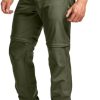 Men's Convertible Cargo Tactical Pants, Water Resistant Outdoor Hiking Pants, Zip Off Lightweight Stretch Work Pants
