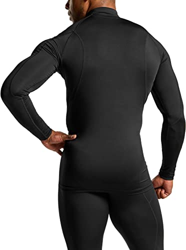 31injCEaxRL.jpg Men's UPF 50+ Mock Long Sleeve Compression Shirts, Athletic Workout Shirt, Base Layer for Water Sports