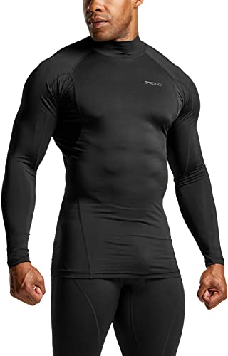 31jEXjs0FmL.jpg Men's UPF 50+ Mock Long Sleeve Compression Shirts, Athletic Workout Shirt, Base Layer for Water Sports