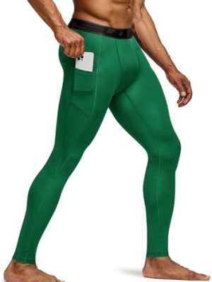 Men's Compression Pants, Cool Dry Athletic Workout Running Leggings Tights with Pockets