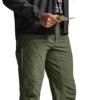 Men's Winter Fleece Lined Pants, Water-Resistant Outdoor Stretch Work Pants, Windproof Casual Pants with Pockets