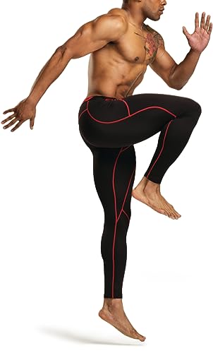 Men's Thermal Compression Pants, Athletic Sports Leggings & Running Tights, Wintergear Base Layer Bottoms