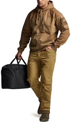 Men's Winter Fleece Lined Pants, Water-Resistant Outdoor Stretch Work Pants, Windproof Casual Pants with Pockets