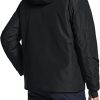 Men's Winter Ski Jacket, Waterproof Warm Insulated Snow Coats, Cold Weather Windproof Snowboard Jacket with Hood