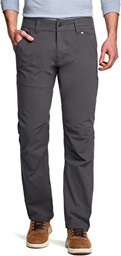 Men's Vent Stretch Pants, Quick Dry Lightweight Casual Cargo Pants, Water Resistant Straight-Fit Utility Work Pants