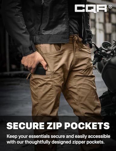 Men's Flex Lightweight Joggers, Elastic Waist Drawstring Casual Pants, Tapered Fit Water Resistant Outdoor Cargo Pants