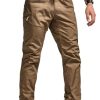 Men's Flex Lightweight Joggers, Elastic Waist Drawstring Casual Pants, Tapered Fit Water Resistant Outdoor Cargo Pants