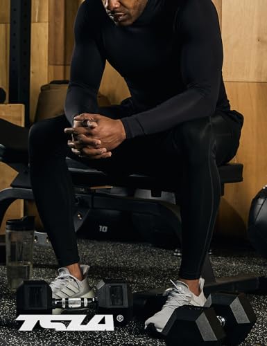 410YyMLpfxL.jpg Men's UPF 50+ Mock Long Sleeve Compression Shirts, Athletic Workout Shirt, Base Layer for Water Sports
