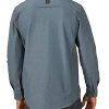 by Wrangler Men's Long Sleeve Mixed Material Shirt